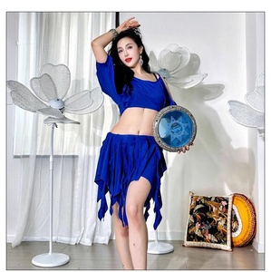 Nouvelle arrivée : Jupe longue fendue haute pour femme, idéale pour la <span class=keywords><strong>danse</strong></span> orientale, la salsa, la <span class=keywords><strong>danse</strong></span> <span class=keywords><strong>de</strong></span> salon, les compétitions et l'entraînement. - Product Image 1