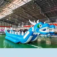 Bateau gonflable commercial Dragon Game, Bateau banane gonflable Dragon pour sports nautiques