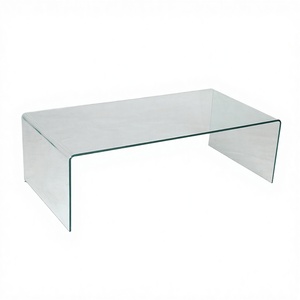 Mesa de Centro de Vidrio Extensible Giratoria en Forma de S, Moderna, con Tapa Redonda de Metal Negro Templado, Muestra Gratuita de Lejiang - Product Image 3