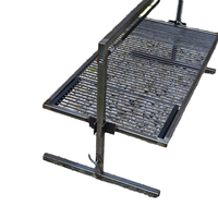 Barbecue argentin Santa Maria de luxe, très demandé, réglable en hauteur, pour le camping, en acier inoxydable avec revêtement en poudre, fonctionne au bois.