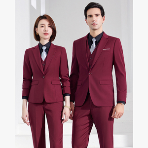 Uniformes BankWork de oficina para mujer, profesión <span class=keywords><strong>docente</strong></span>, caballero, Color sólido, personalizar, vestido de banco, abrigo, traje de manga larga - Product Image 5