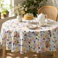 Tissu imprimé floral Daisy 100% coton, doux, durable, écologique, imprimé numérique personnalisé pour les tabliers, les robes, les textiles de maison