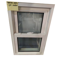 Fenêtre à guillotine double en PVC de style américain, fenêtre coulissante verticale, fenêtre à châssis