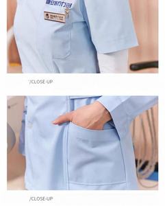 Conjunto <span class=keywords><strong>de</strong></span> exfoliación <span class=keywords><strong>de</strong></span> enfermera <span class=keywords><strong>de</strong></span> dos piezas para mujer, ropa <span class=keywords><strong>de</strong></span> trabajo <span class=keywords><strong>de</strong></span> verano <span class=keywords><strong>de</strong></span> manga larga para <span class=keywords><strong>medicina</strong></span> Dental Oral, uniforme Dental fino - Product Image 6