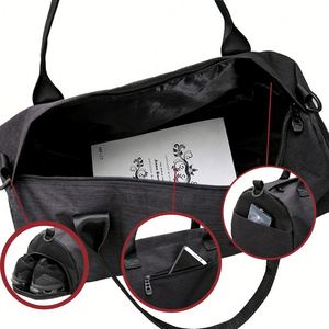 Sac de sport personnalisé avec compartiment à chaussures - Sac de yoga personnalisé avec logo pour femmes et hommes - Product Image 3