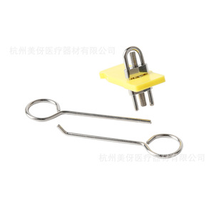 Expandeur dentaire jaune, instrument orthodontique, composants métalliques, vis d'expansion manuelle avec feuille de plastique - Product Image 2