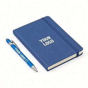 Custom <b>A5</b> Pu Leather Hardcover <b>Notepad</b> Promotion Office School Writing Journal Notebook With Debossed Logo - Product Image 1