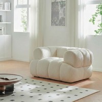 Chaise longue moderne en tissu et mousse compressée pour appartement, atelier, salon, hôtel, usage domestique, mobilier de maison