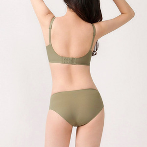 <span class=keywords><strong>Soutien</strong></span>-gorge femme en maille tricotée de haute qualité, à fines bretelles, décolleté en V profond, doux et confortable, push-up, lingerie sans couture pour petite poitrine, minimisant - Product Image 3