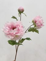 Pivoine artificielle à 3 têtes pour la décoration d'hôtels et de maisons, bonsaï pour l'aménagement extérieur et la décoration de vitrines
