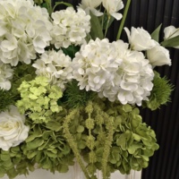 Gapura Bunga Artifisial Hijau Muda Putih, Dekorasi Pesta Pernikahan, Rangkaian Bunga Sutra Hydrangea Calla Lily, Latar Belakang Foto Booth