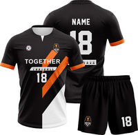 Maillots de football personnalisés en gros pour clubs, hommes et femmes, respirants, en polyester 160g, impression du nom et du logo de l'équipe, kits de football