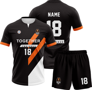 Maillots de football personnalisés en gros pour clubs, hommes et femmes, respirants, en polyester 160g, impression du nom et du logo de l'équipe, kits de football - Product Image 2