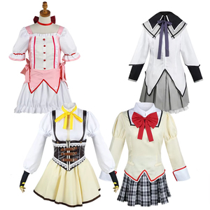Anime Magic Girl Akemi Homura Cosplay Costume Puella Magi <span class=keywords><strong>Madoka</strong></span> <span class=keywords><strong>Magica</strong></span> jupes Cartoon Costume Kaname Lolita robe - Product Image 1