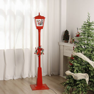 Venta caliente Suministros <span class=keywords><strong>para</strong></span> fiestas de Navidad Resina decorativa <span class=keywords><strong>para</strong></span> el hogar Iluminación roja Linterna de carretera - Product Image 3