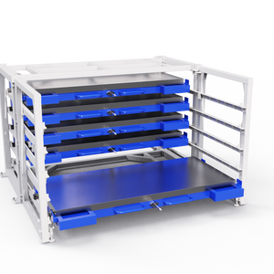 Racks à palettes industriels robustes personnalisés en usine pour l'acier, l'aluminium et l'acier inoxydable Type de tiroir Roll Out Sheet Metal Racks - Product Image 4