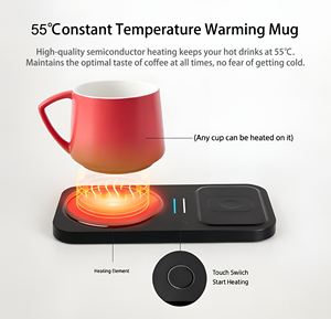IDEA GIFT Sous-verre chauffant USB multicolore pour tasses à café, thé, lait et autres boissons, idéal pour la maison, le bureau et les bars, maintient au chaud les boissons - Product Image 2
