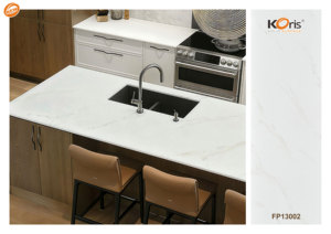Comptoir <span class=keywords><strong>de</strong></span> <span class=keywords><strong>cuisine</strong></span> en pierre artificielle acrylique mate <span class=keywords><strong>de</strong></span> luxe Koris, surface <span class=keywords><strong>de</strong></span> <span class=keywords><strong>travail</strong></span> en pierre solide découpée sur mesure pour une décoration moderne - Product Image 2