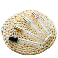 Flacons de parfum en verre à pompe à vaporisation fine pour tonique facial, emballage cosmétique haut de gamme rond réutilisable de 10 ml transparent