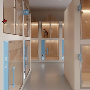 Éclairage LED moderne et tendance Meubles d'animalerie pour la décoration intérieure <span class=keywords><strong>Affichage</strong></span> de salle d'exposition d'embarquement pour animaux de compagnie Vitrines personnalisables pour animaux de compagnie - Product Image 1