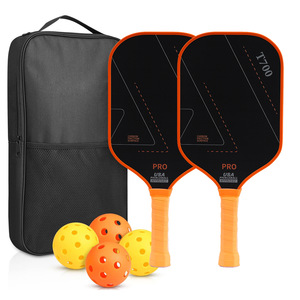Pala de Pickleball Profesional T700 de Fibra de Carbono Aprobada por la USAPA con Bolsa de Transporte y Pelotas - Product Image 4