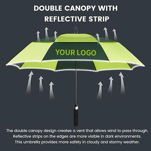 Ventilation Windproof Golf Umbrella Extra Wide <b>Canopy</b> <b>Sun</b> Shelter Umbrella with Ergonomic Handle for Golfers and Outdoor - Product Image 3