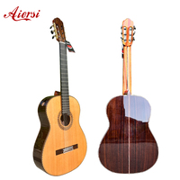 Fabricant de guitares professionnelles Aiersi, guitare classique de concert espagnole de haute qualité, entièrement en cèdre massif, manche surélevé.