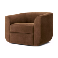 Nouveau design, fauteuil club rembourré, chaise de salon confortable et moelleuse, chaise de hall d'hôtel, personnalisable, en cuir écologique