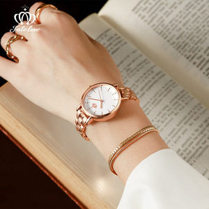 Reloj de Cuarzo con Correa de Acero Inoxidable Minimalista de Moda Fate for Fashion, Reloj de Pulsera Impermeable para Mujer, Fabricante Mayorista - Product Image 3