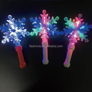 Nhiều màu mini <span class=keywords><strong>LED</strong></span> bông tuyết Cây Đũa Thần Đồ chơi Halloween thanh ánh sáng phát sáng bông tuyết dính Cây Đũa phép cho trẻ em - Product Image 3