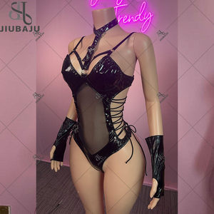 女性セクシーナースレースアップドレスランジェリー衣装衣装ベルトとフェイスカバーコスプレ衣装 - Product Image 3