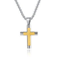 Kalung Liontin Salib Fashion Tahan Air Bahan Stainless Steel 316L Gaya Punk Hip Hop Perhiasan Religius untuk Pria Wanita Hadiah Grosir
