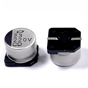 Condensateur électrolytique en aluminium UCD1V221MCL6GS, marquage 220V, faible impédance, SMD, 220uF 35V - Product Image 1