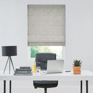 Double couche de <span class=keywords><strong>lin</strong></span> aspect écologique 100% stores romains occultants rouleau de levage vertical intégré pour les fenêtres françaises Plain Technique - Product Image 2