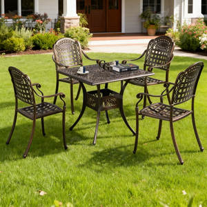 <span class=keywords><strong>Seville</strong></span> mùa hè đúc nhôm Patio Bộ bàn ăn và ghế vườn ghế Set với bảng - Product Image 1