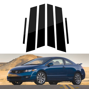 Convient pour Honda Civic Sedan <span class=keywords><strong>2006</strong></span> 2007 2008 2009 2010 2011 TPU fenêtre extérieure BC colonne centrale film transparent - Product Image 3