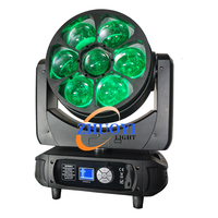 Projecteur de scène à tête mobile ZY haute puissance 7x60W RGBW LED avec zoom, contrôle DMX512, zoom 6-50, pour DJ et discothèque, Ra>95, IP20, 50 000 heures