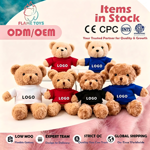 Orsetto di peluche in poliestere con maglione, direttamente dalla fabbrica, premio per Claw Machine, orsetto abbracciabile, regalo, giocattolo di peluche all'ingrosso - Product Image 1