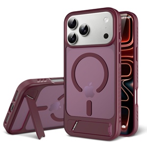 Nouvelle <span class=keywords><strong>coque</strong></span> de téléphone en silicone mat de luxe, style gel, pour 18PM, avec support intégré, magnétique, anti-chute, <span class=keywords><strong>coque</strong></span> de protection 2 en 1 - Product Image 1