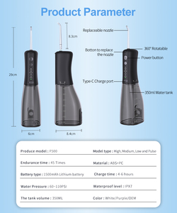 Dentista recomienda 350Ml mejor agua Flosser eléctrico <span class=keywords><strong>Dental</strong></span> Selección de agua logotipo personalizado <span class=keywords><strong>irrigador</strong></span> Oral - Product Image 6