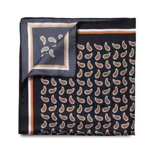 Sciarpa Quadrata Vintage Personalizzata EDGE con Motivo Paisley per Donne, Nera e <span class=keywords><strong>Marrone</strong></span>, Effetto Seta Satinata, per Testa, Collo e Capelli, <span class=keywords><strong>Bandana</strong></span> alla Moda - Product Image 1