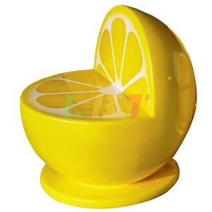 Chaise en fibre de verre en forme de fruit Libit, design orange pour enfants, décoration et loisirs pour enfants - Product Image 4