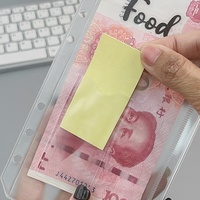 A6 pochettes classeur enveloppes de trésorerie pour la budgétisation dossiers à glissière transparents sacs à feuilles mobiles pour pochette de documents en pvc à 6 anneaux sacs de classement