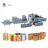 Máquina Automática para Hacer Bolsas de Papel Kraft con Asas Retorcidas Personalizadas, 220TJ, con Base SOS, para Cajas de Zapatos, Embalaje de Regalos y Venta al por Menor