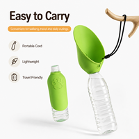 Bouteille d'eau portable et légère pour animaux de compagnie, distributeur d'eau pliable en silicone pour chien, bouteille remplaçable pour les promenades et la randonnée en extérieur
