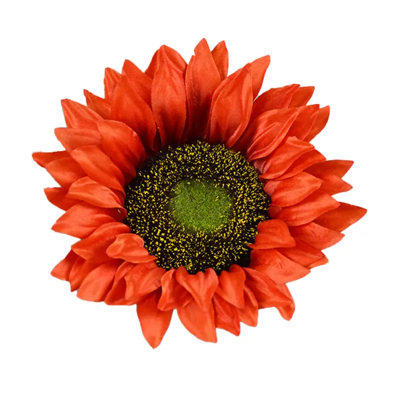 Idéias de novos produtos Artificial Silk Big Sunflower Flower Head For For Wrist Decoração do casamento Hairpin Wreath DIY Acessórios