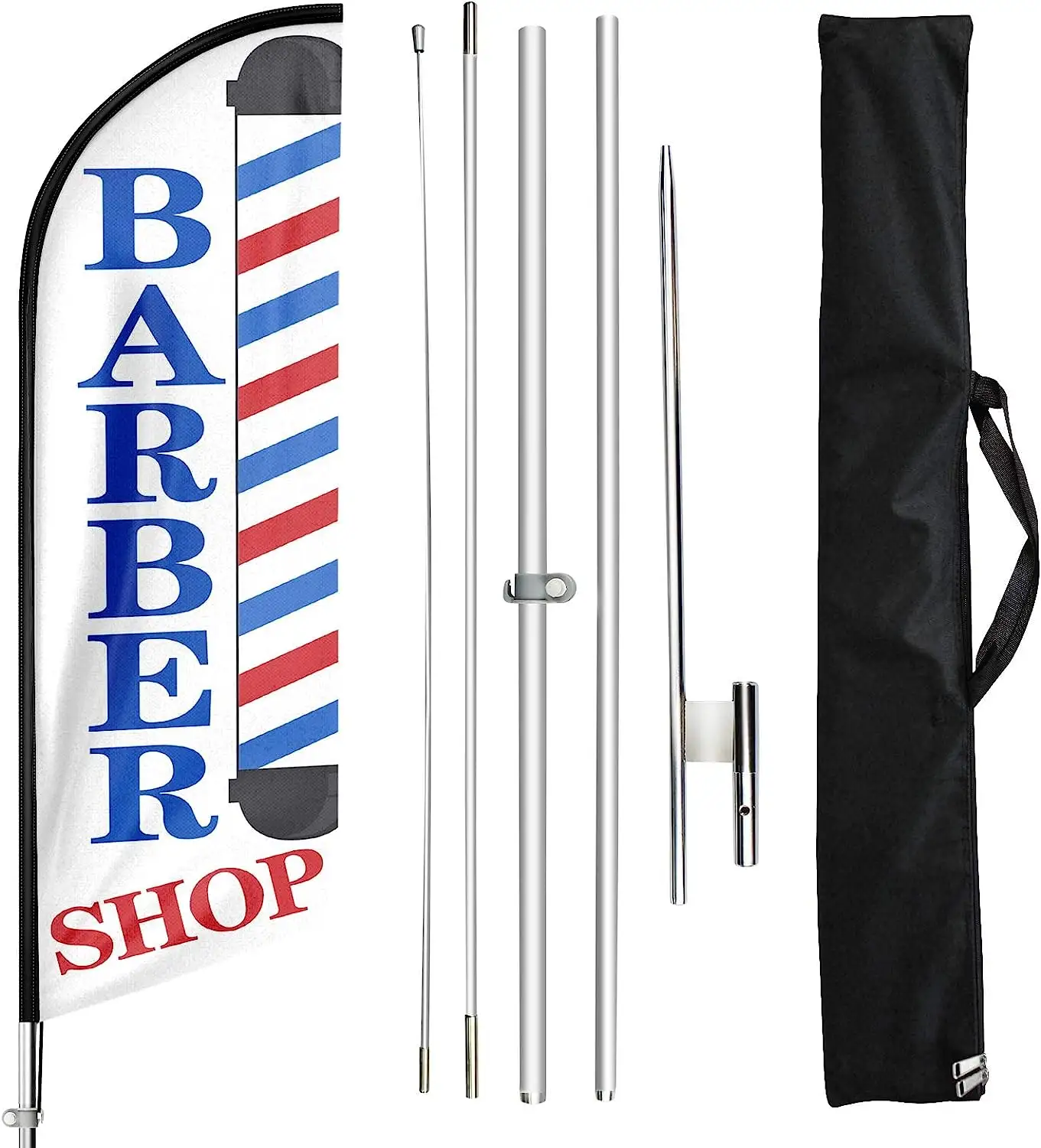 Werbefedern double sided federnflaggen Banners Barbershop Federnflagge mit Boden