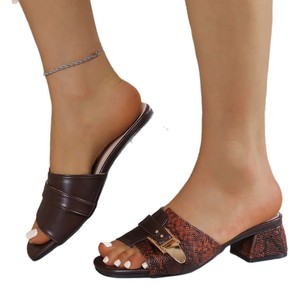 Nouvelles sandales tendance d'été à bout carré sexy avec talon carré de 5 cm pour femmes 2026Heels - Product Image 1