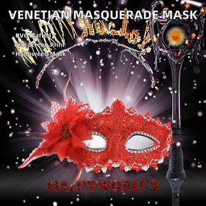 Kadın Vintage yarım maske için Mardi Halloween cadılar bayramı karnaval partileri-maskeli venedik topu balo PVC maske süslü elbise aksesuar - Product Image 2