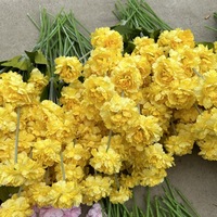 Vente en gros de 5 tiges de fleurs artificielles en soie, roses blanches, pour la décoration florale des tables de mariage, des salons